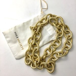Sole Society Textured Chain Necklace